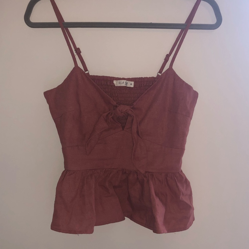 NEVER WORN RUFFLE TIE TOP